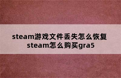 steam游戏文件丢失怎么恢复 steam怎么购买gra5
